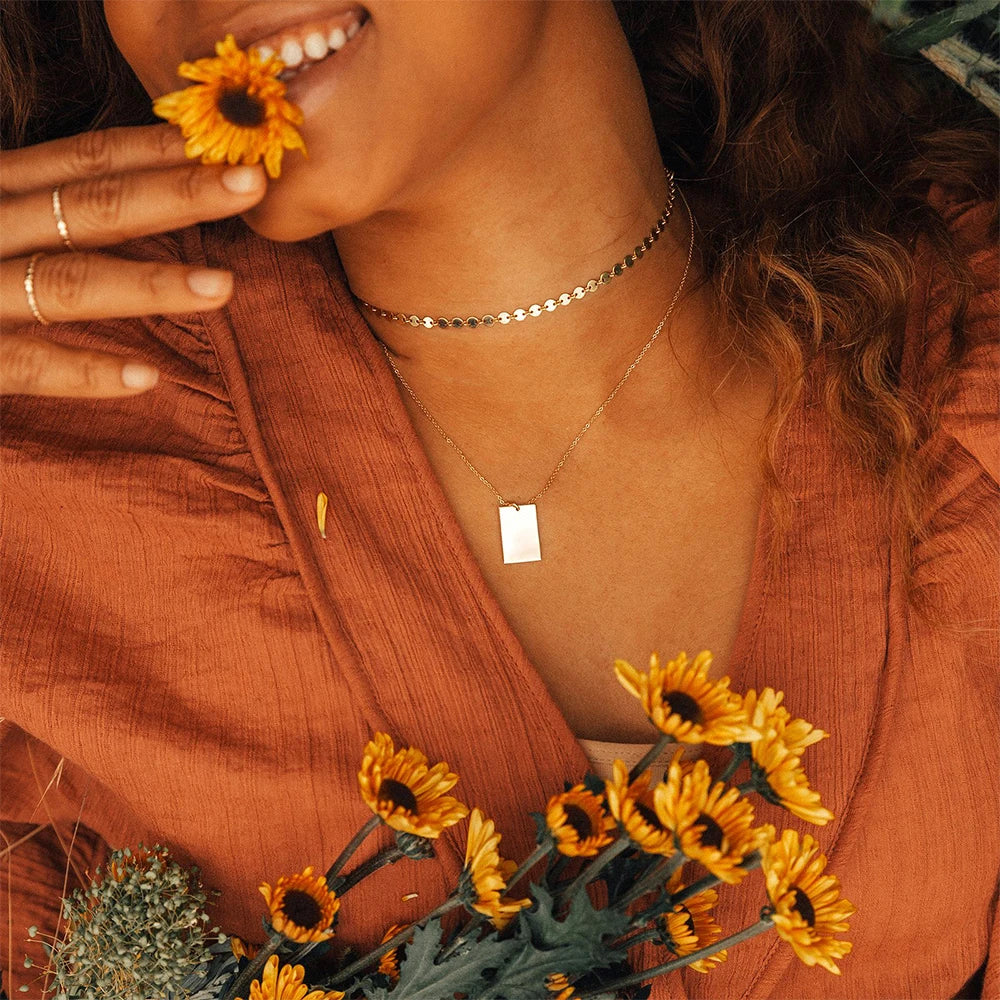 Square Multilayer Necklace