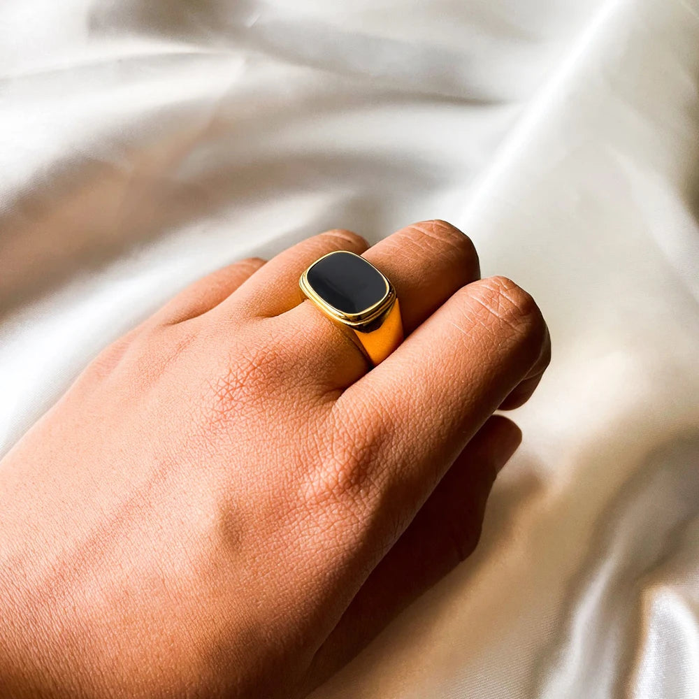 Chunky Square Shell Ring